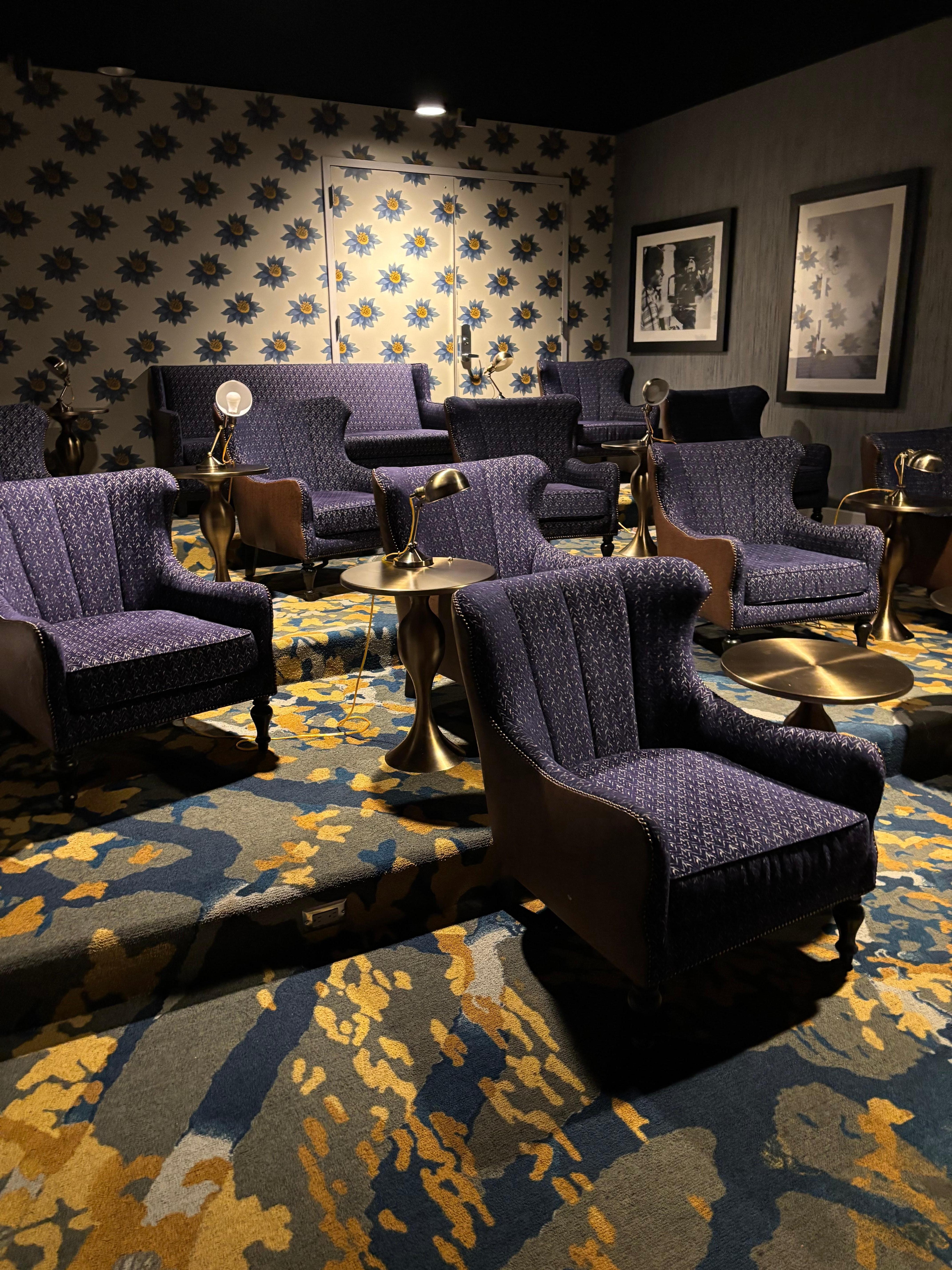 Movie theatre room at apartment building