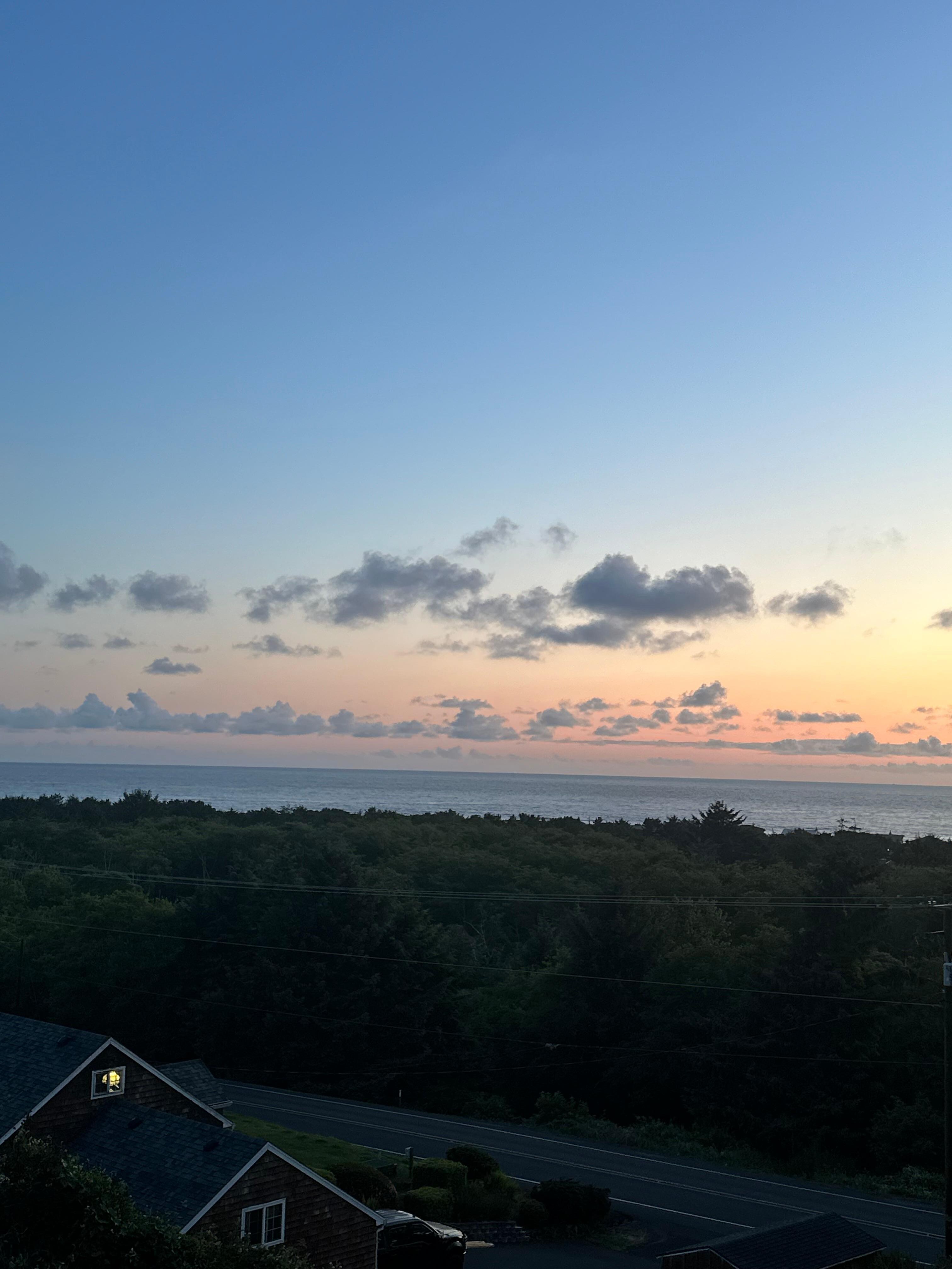 Evening view from the deck 