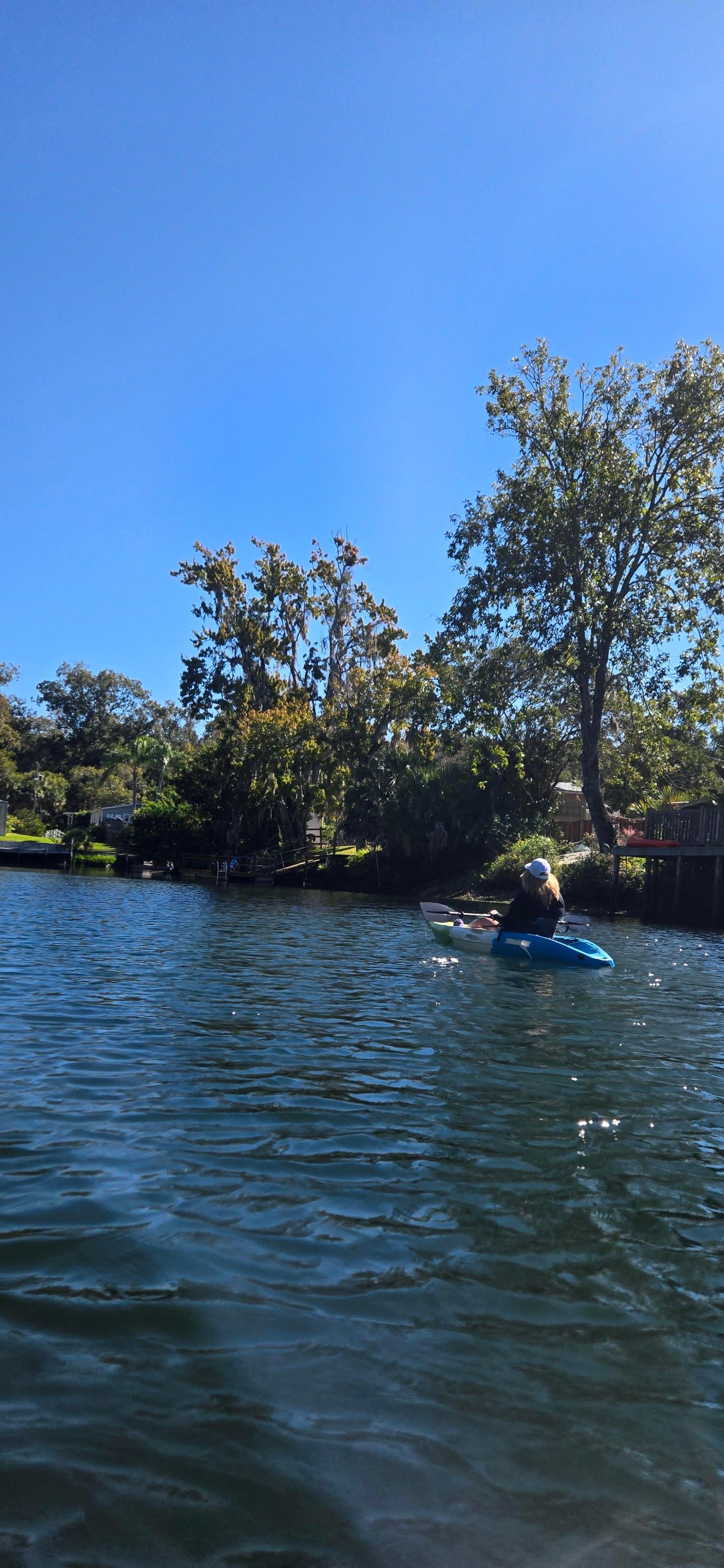 Kayaking the Weeki Wachee. A short trip out from the canal.