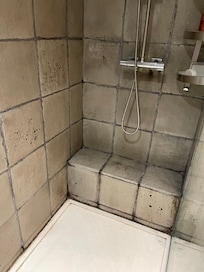 Moldy spots everywhere and it stunk.