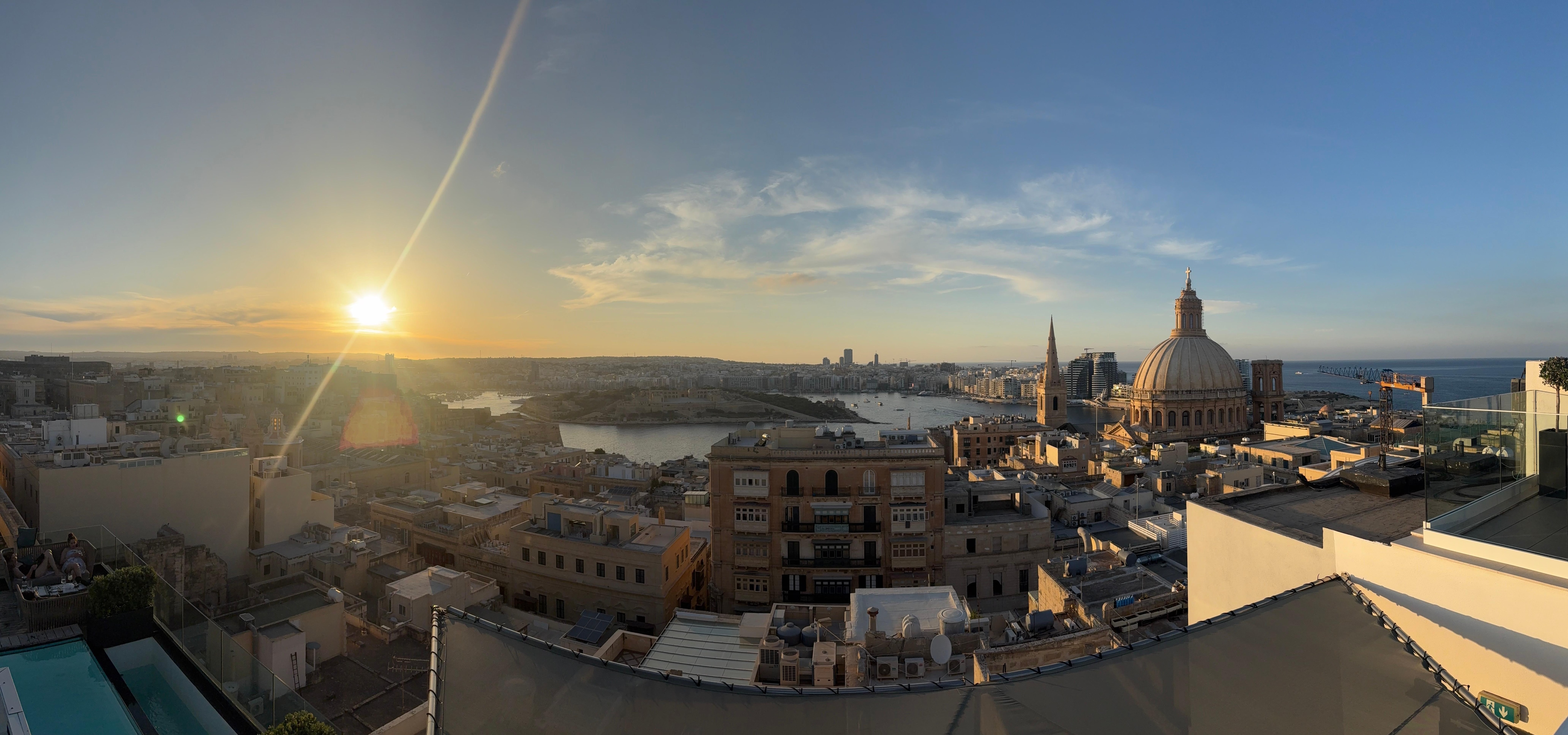 View from hotel rooftop