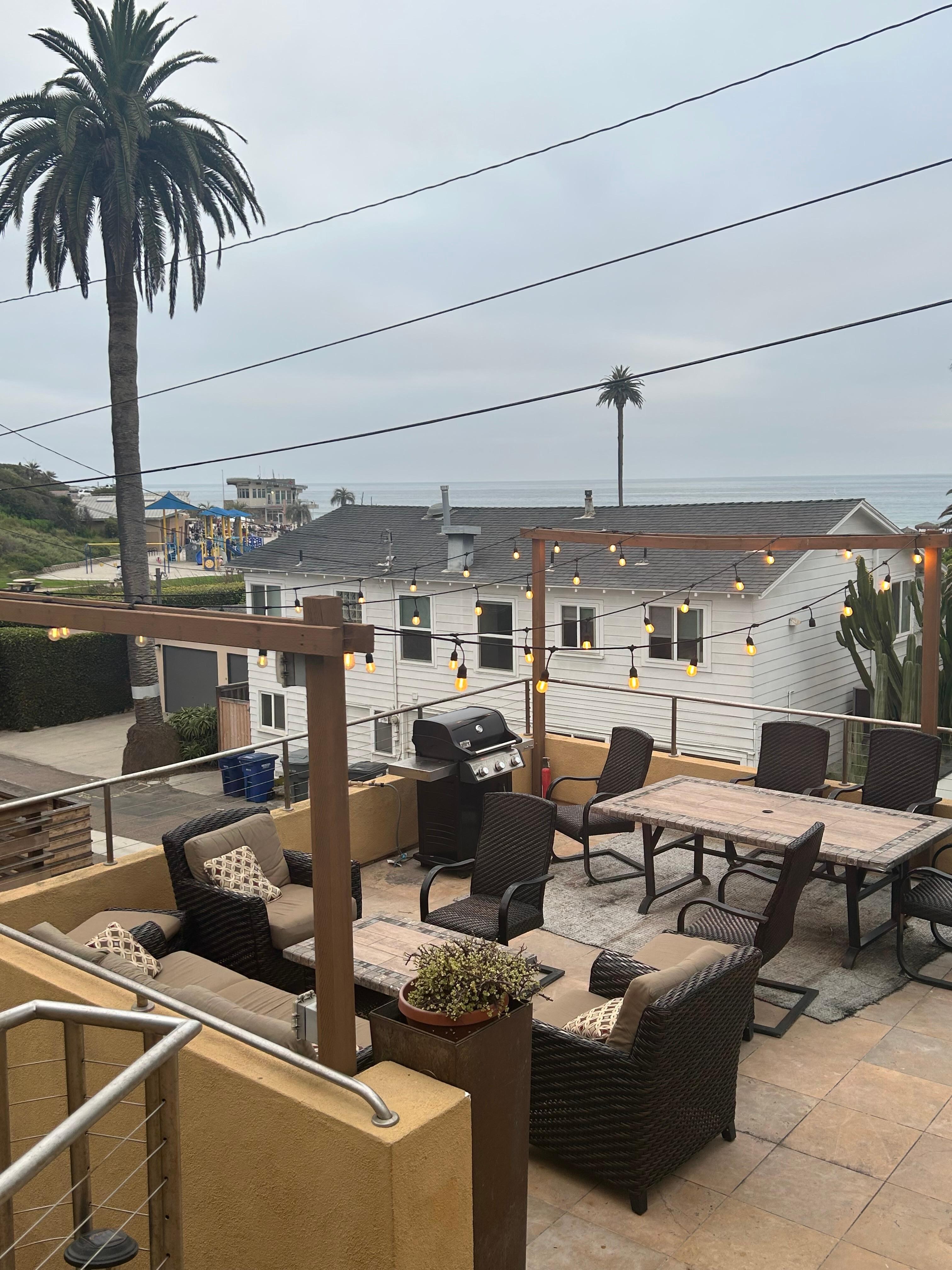 Elevated deck.