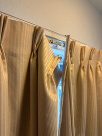 Curtains broken and not closing the whole way