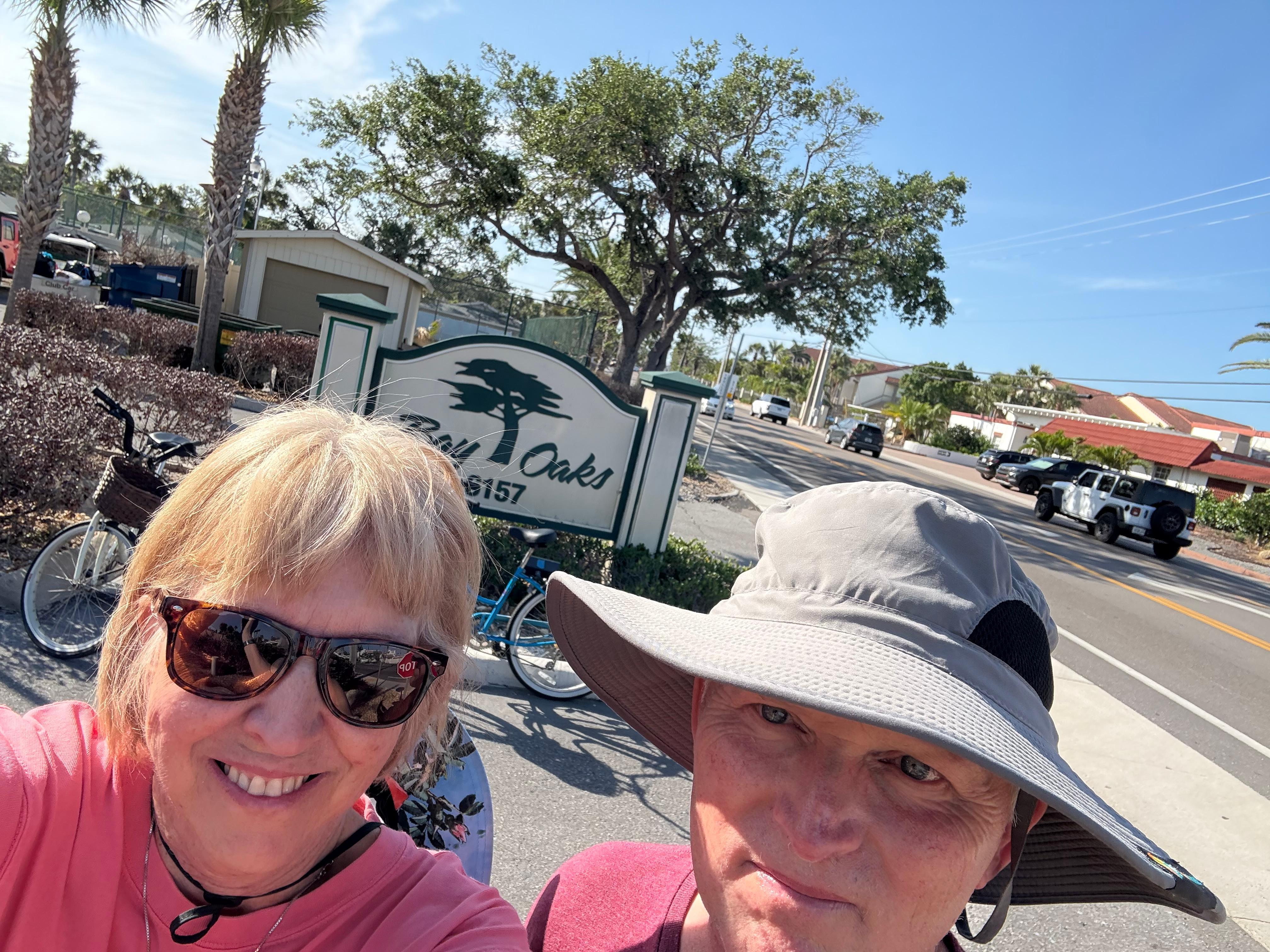 After bike riding in front of BayOaks 