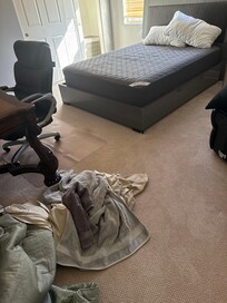 Dirty linen on the floor