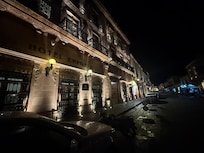 Out side of the building at night