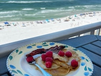 Breakfast on balcony