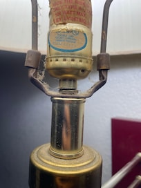 Lamp had billed up dust on it.