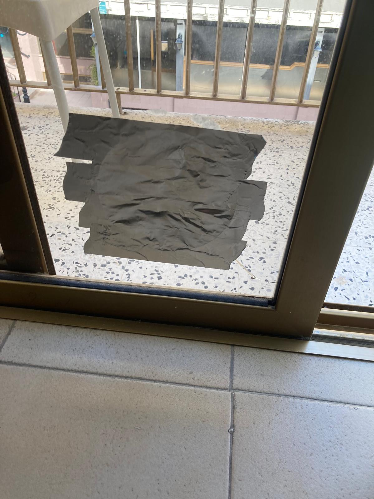 Hole in patio door