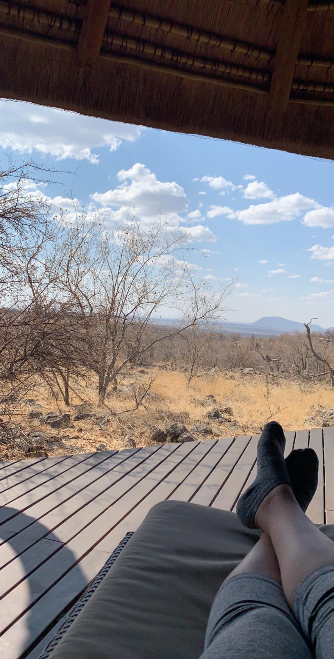 Outdoor massage on our deck was the best!