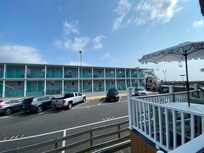 View of hotel from sister hotel across the way where the office is located