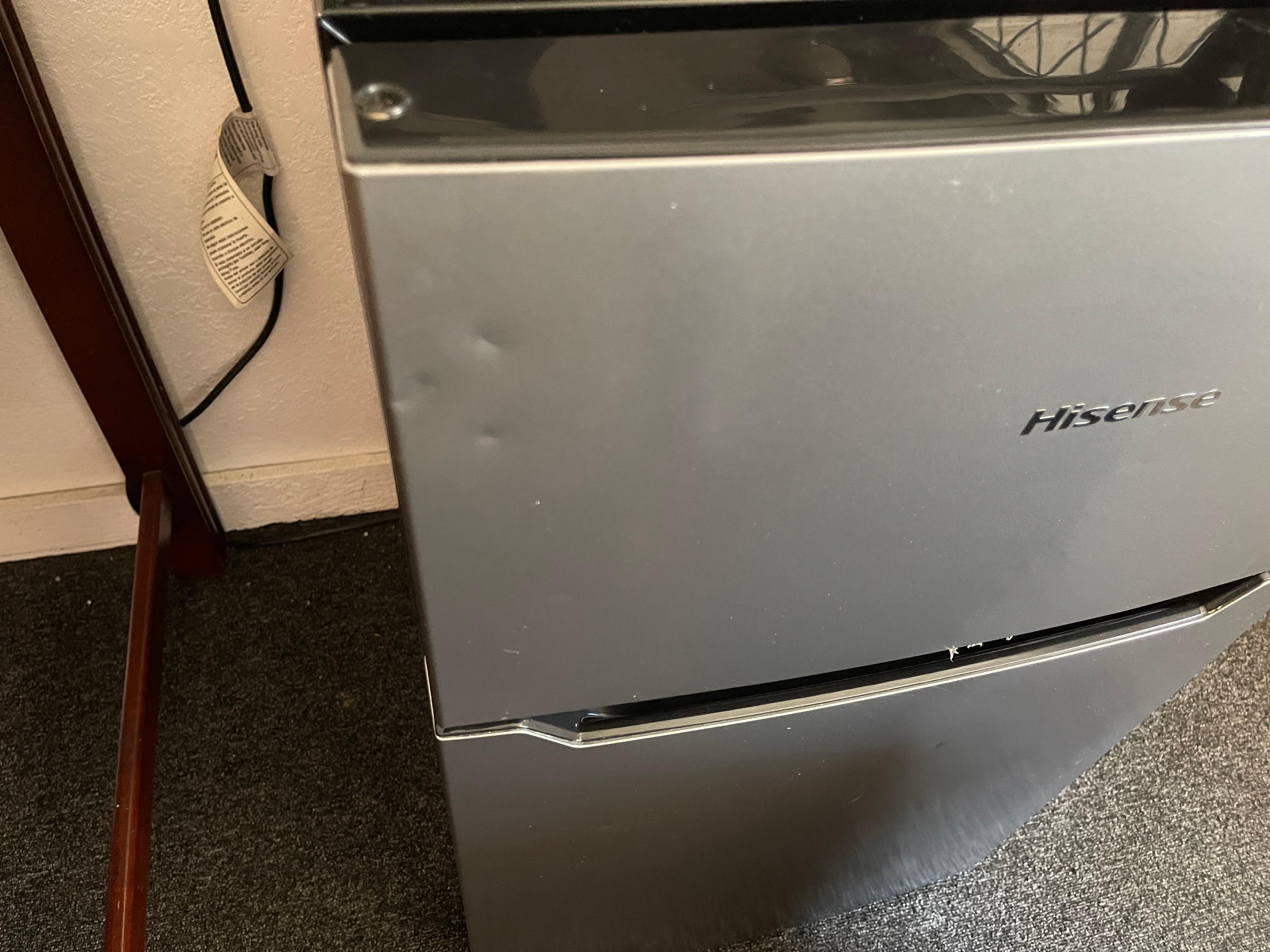 Dents on freezer, partial sandwich was in refrigerator.  