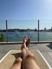 View from the pool area