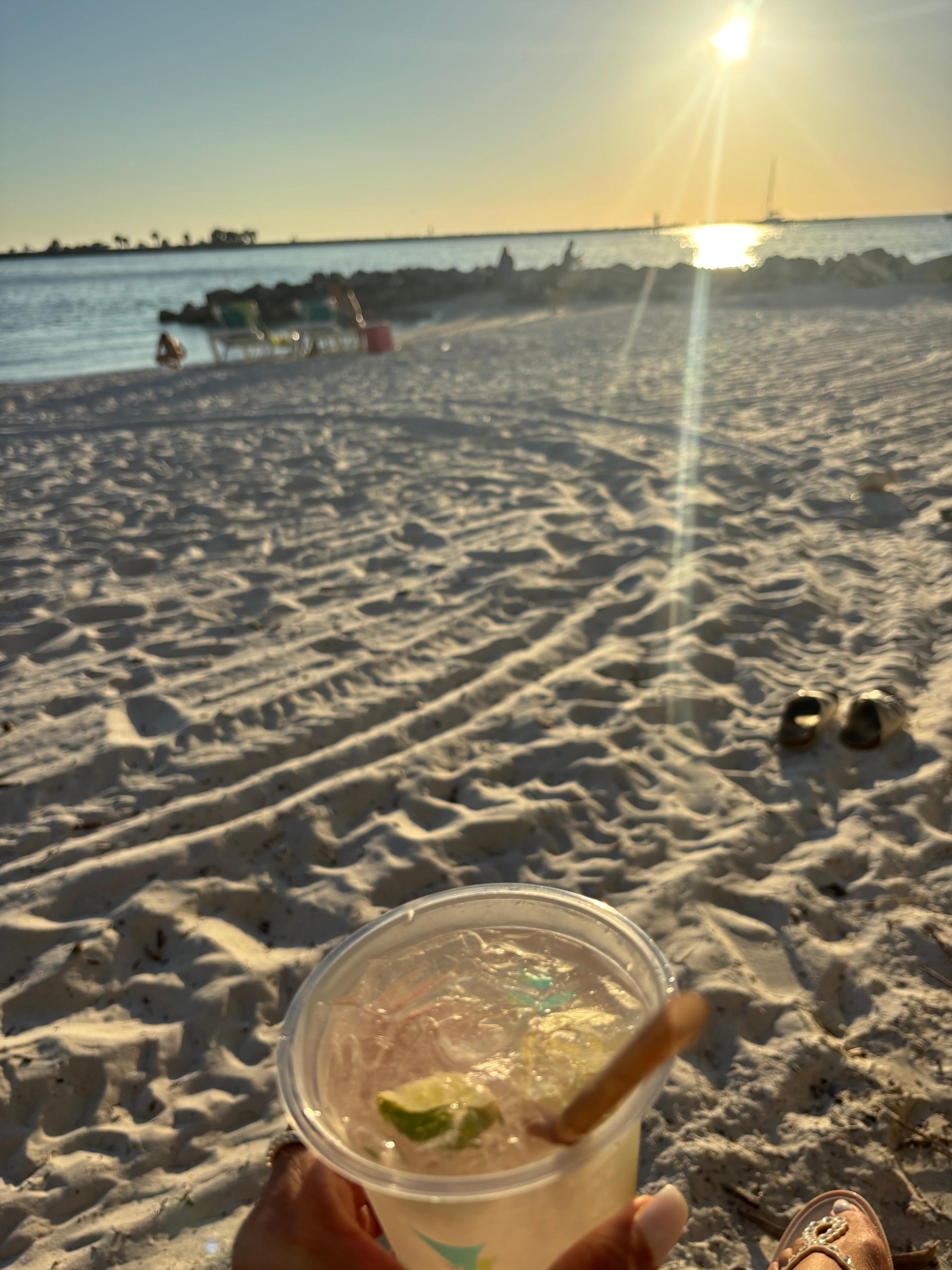 Perfect beach and drinks! 