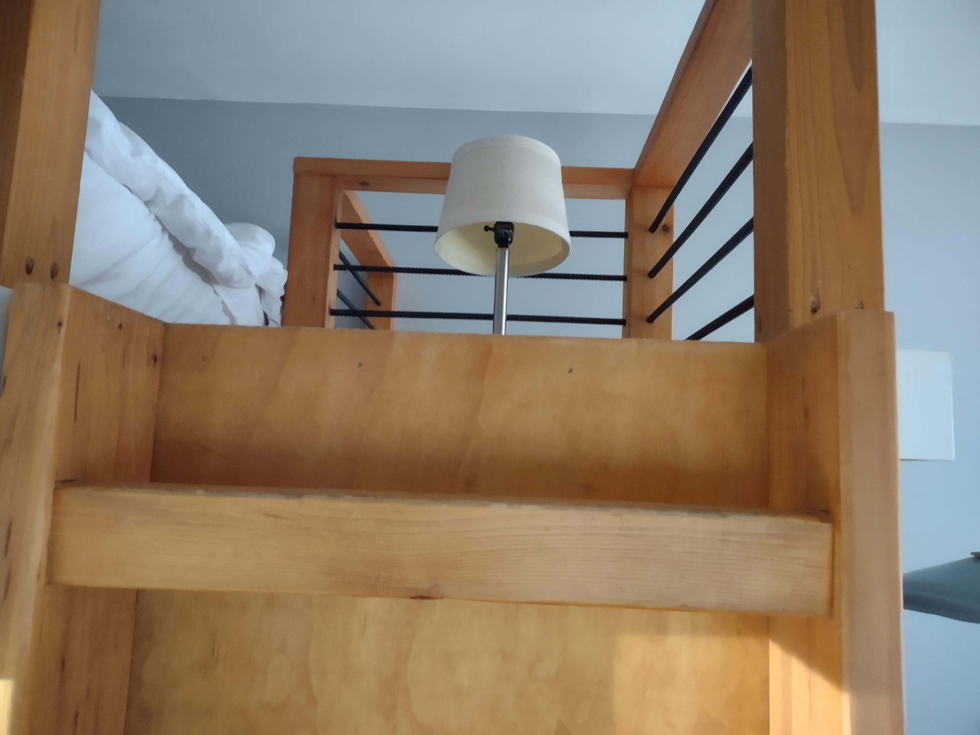 Top of the 10 ft ladder to the bed