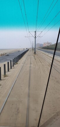 Blick aus der Kustram Richtung Oostende.