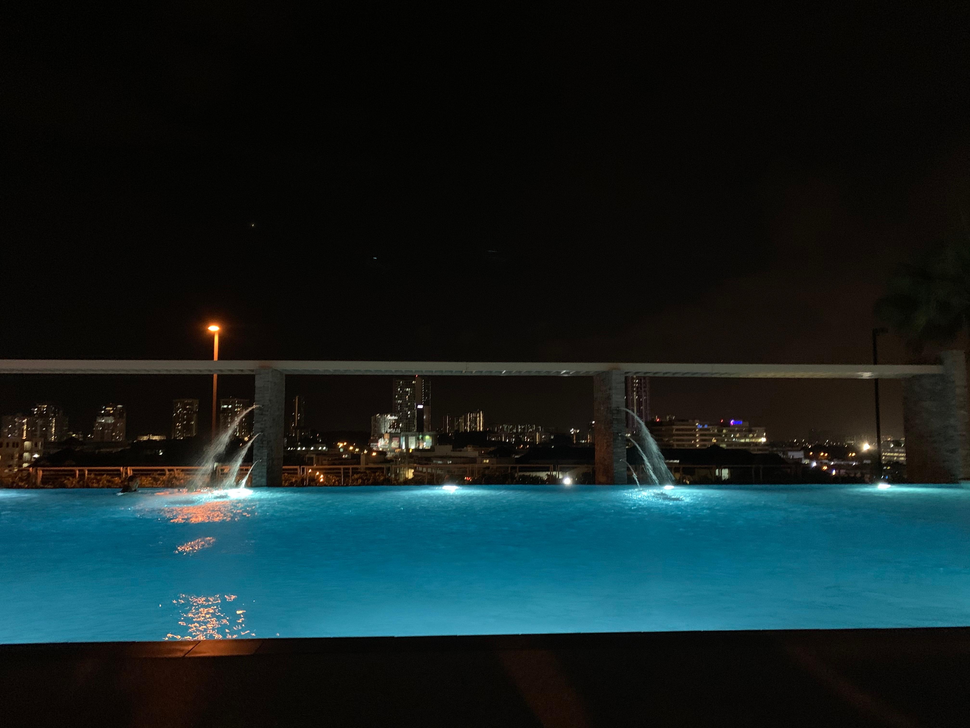 The pool at night 