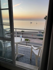 Liten balkong, men fin utsikt.