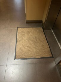 I tappeti all’ingresso dell’ascensore
