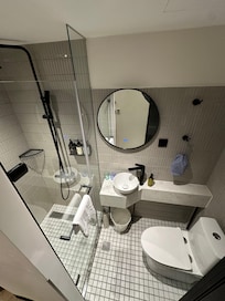 Functional and clean bathroom