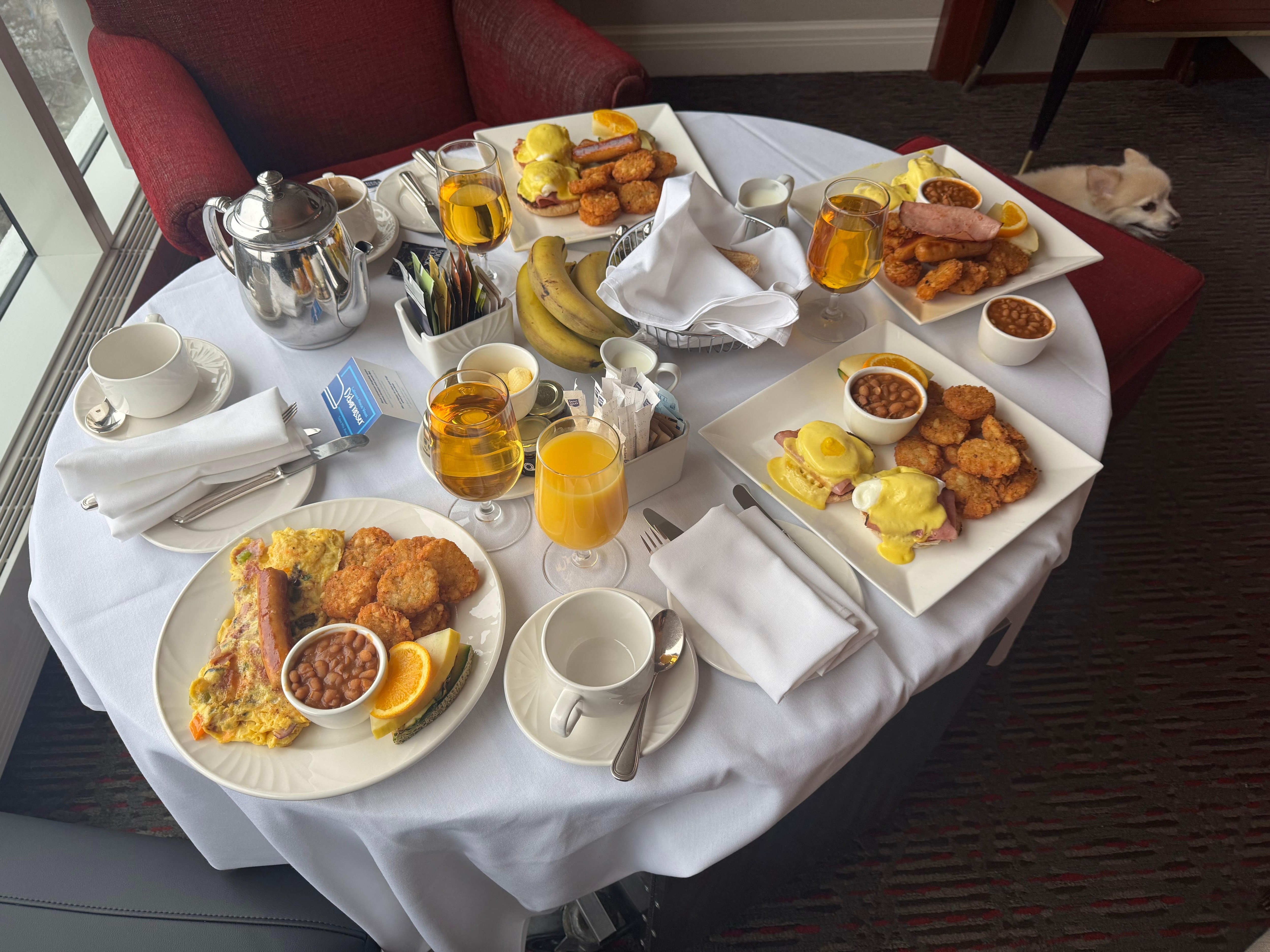 Room service of breakfast 