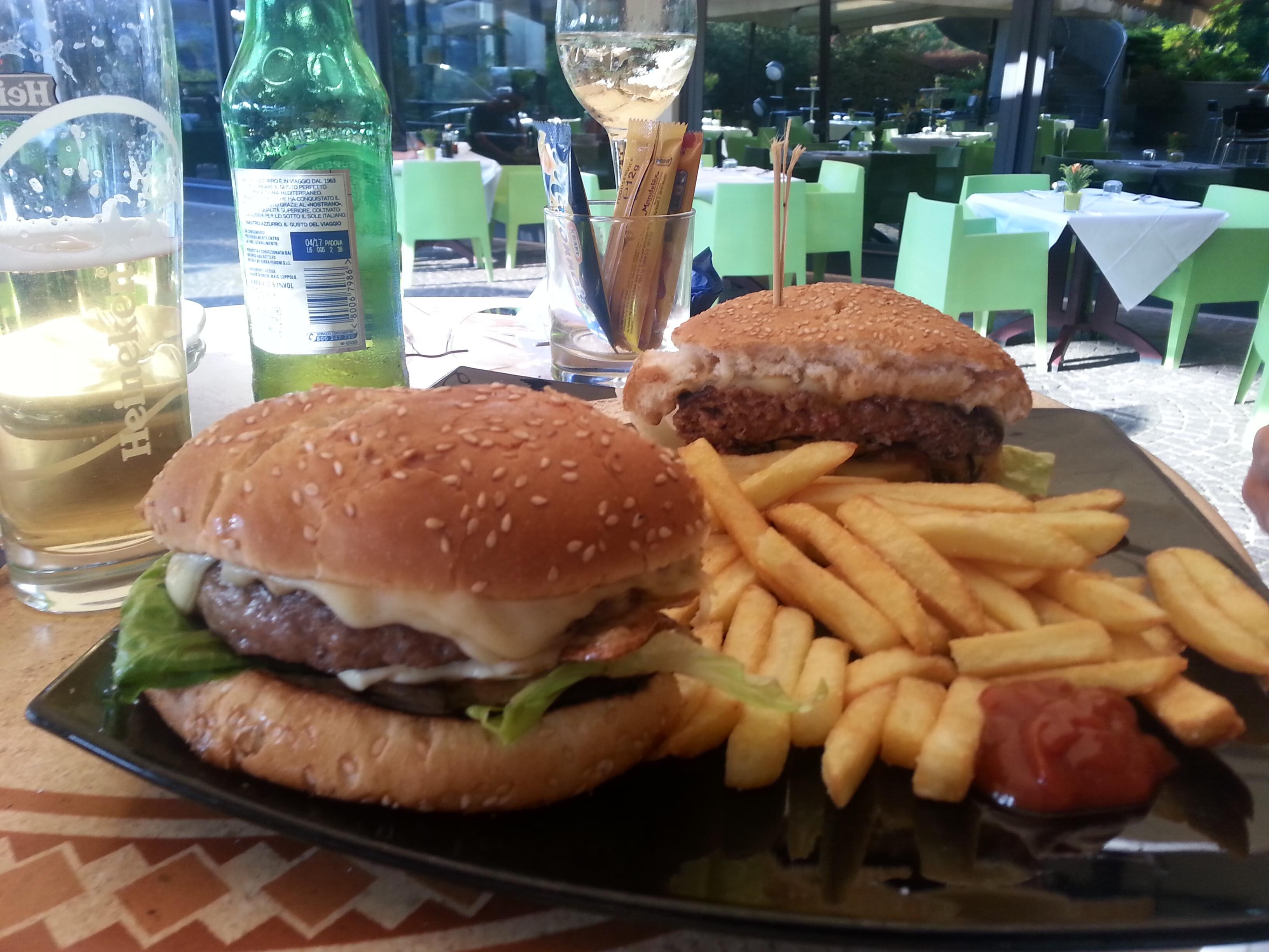 Now that's a burger and beer.