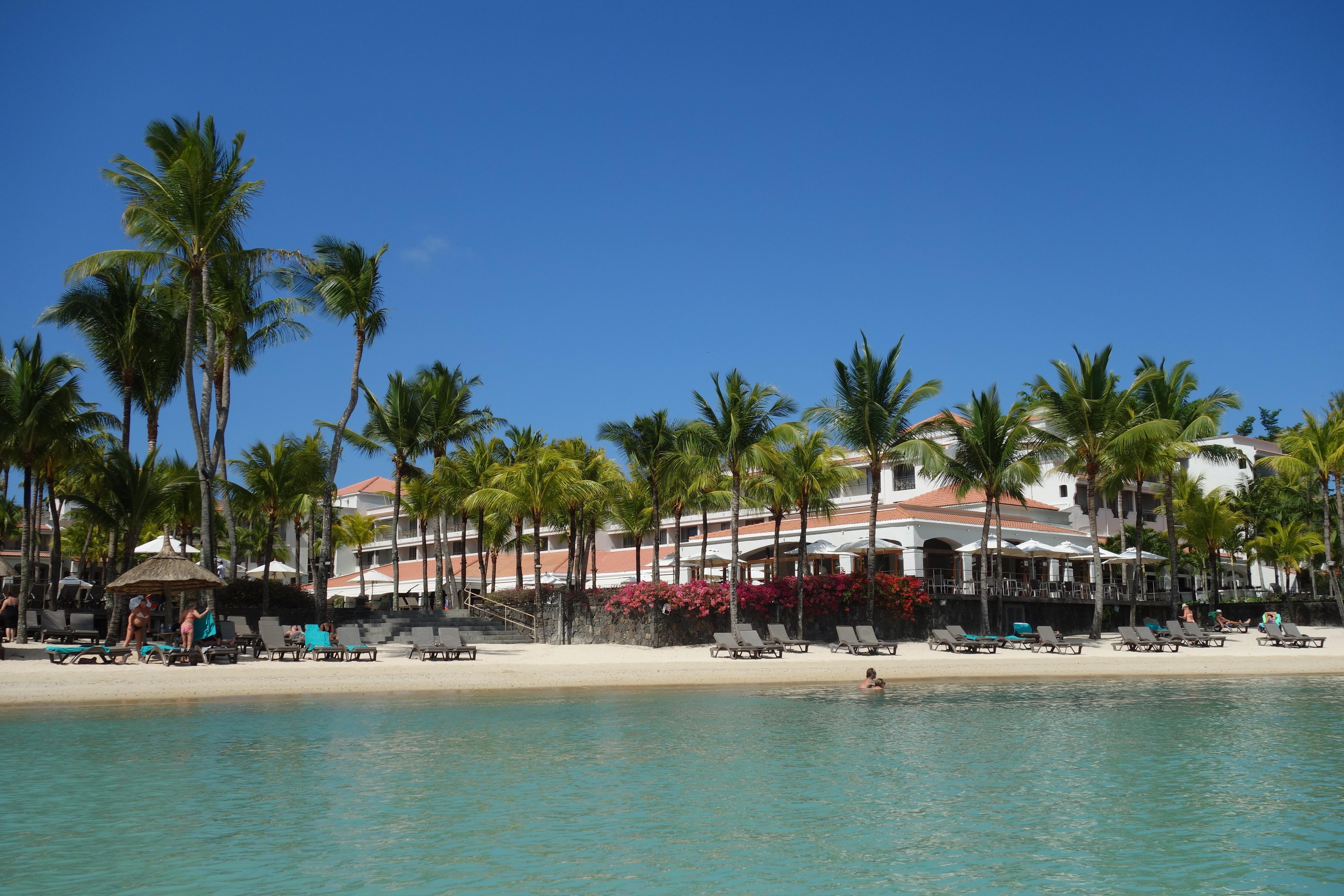 Hotelanlage vom Meer aus gesehen