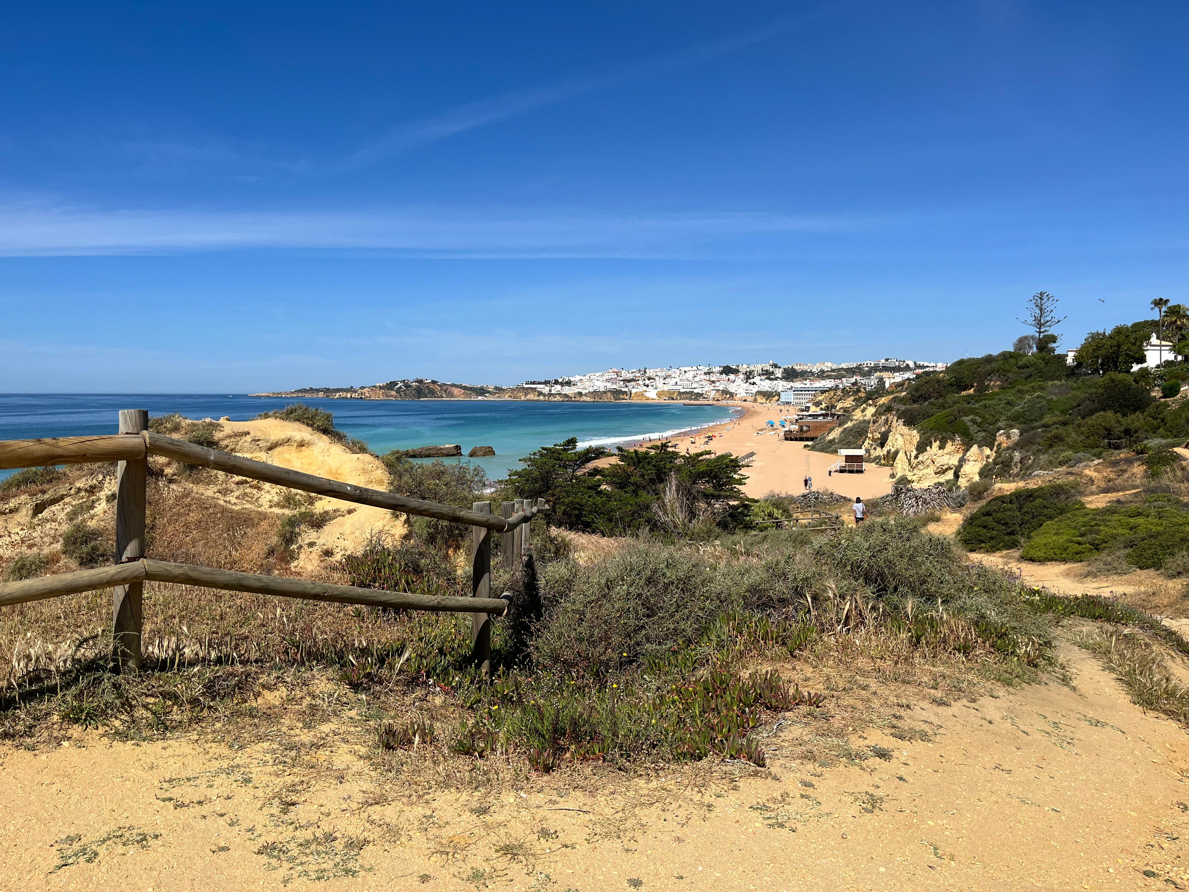 Looking along the beach towards the Old Town