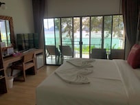The room with views over ‘the beach’ island