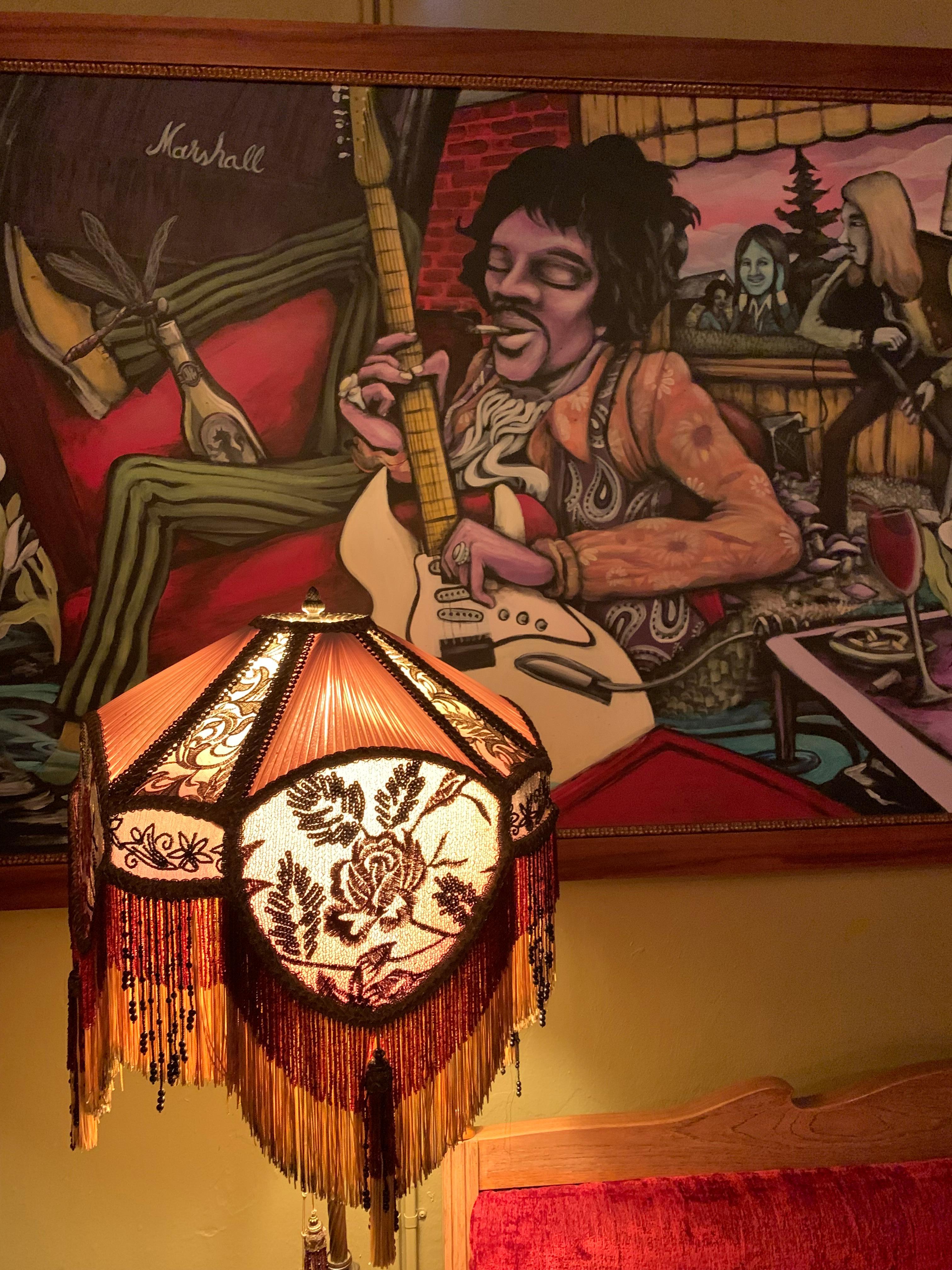 A sample of the of the artwork, this one paying homage to local hero, Jimi Hendrix.