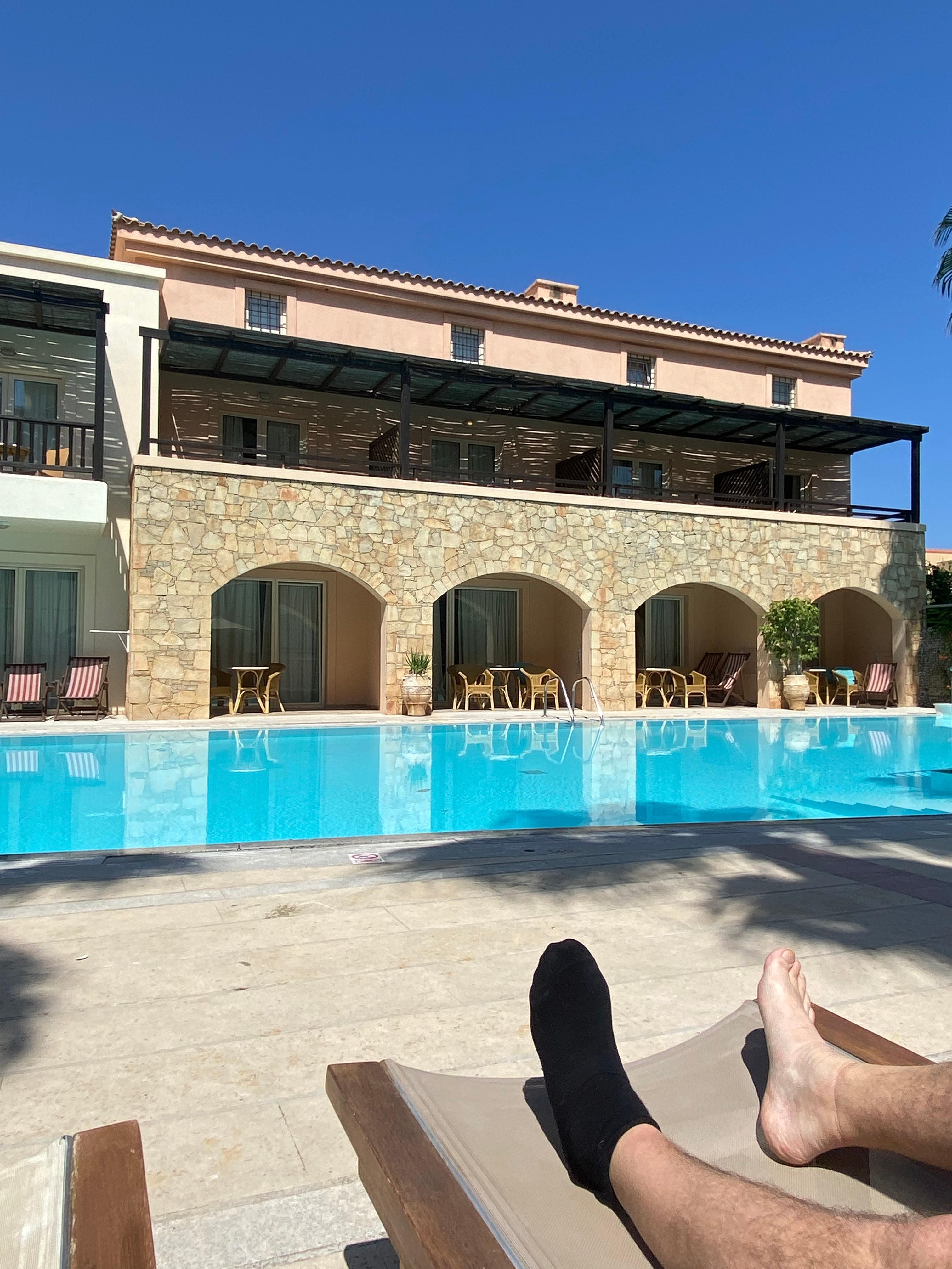 Pool right outside apartment 