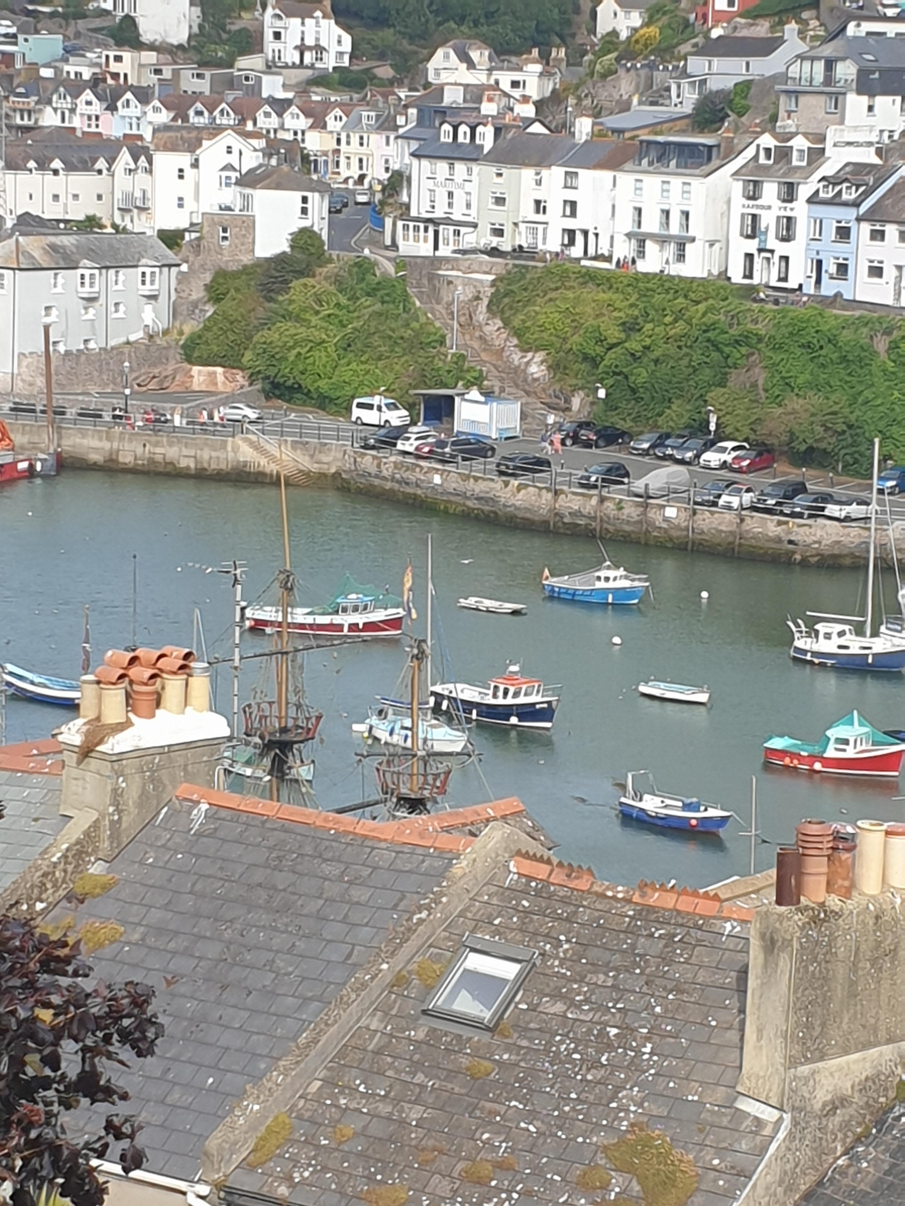 The beautiful view of Brixham Harbour from our balcony.