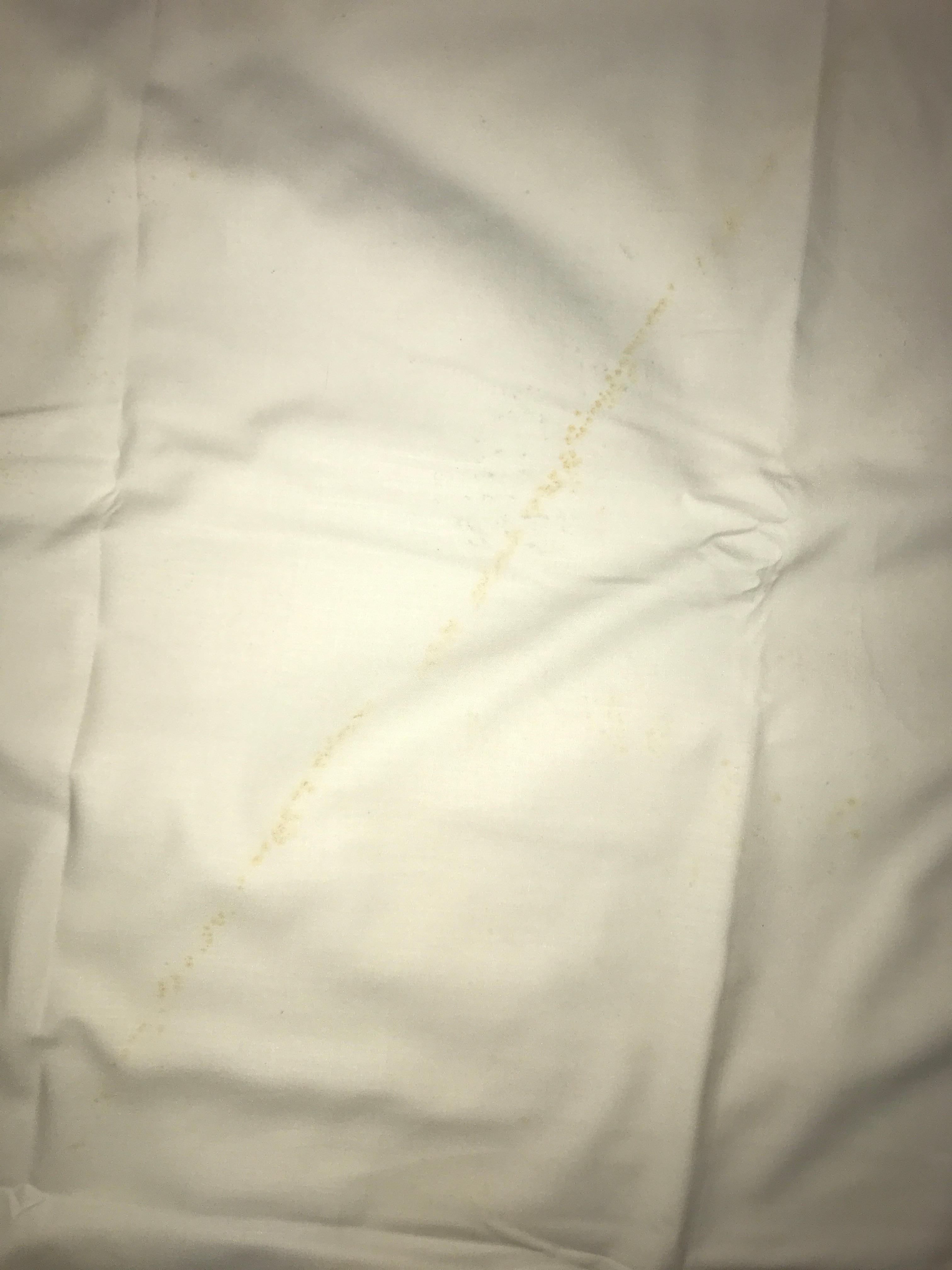 Stains on the bedsheet