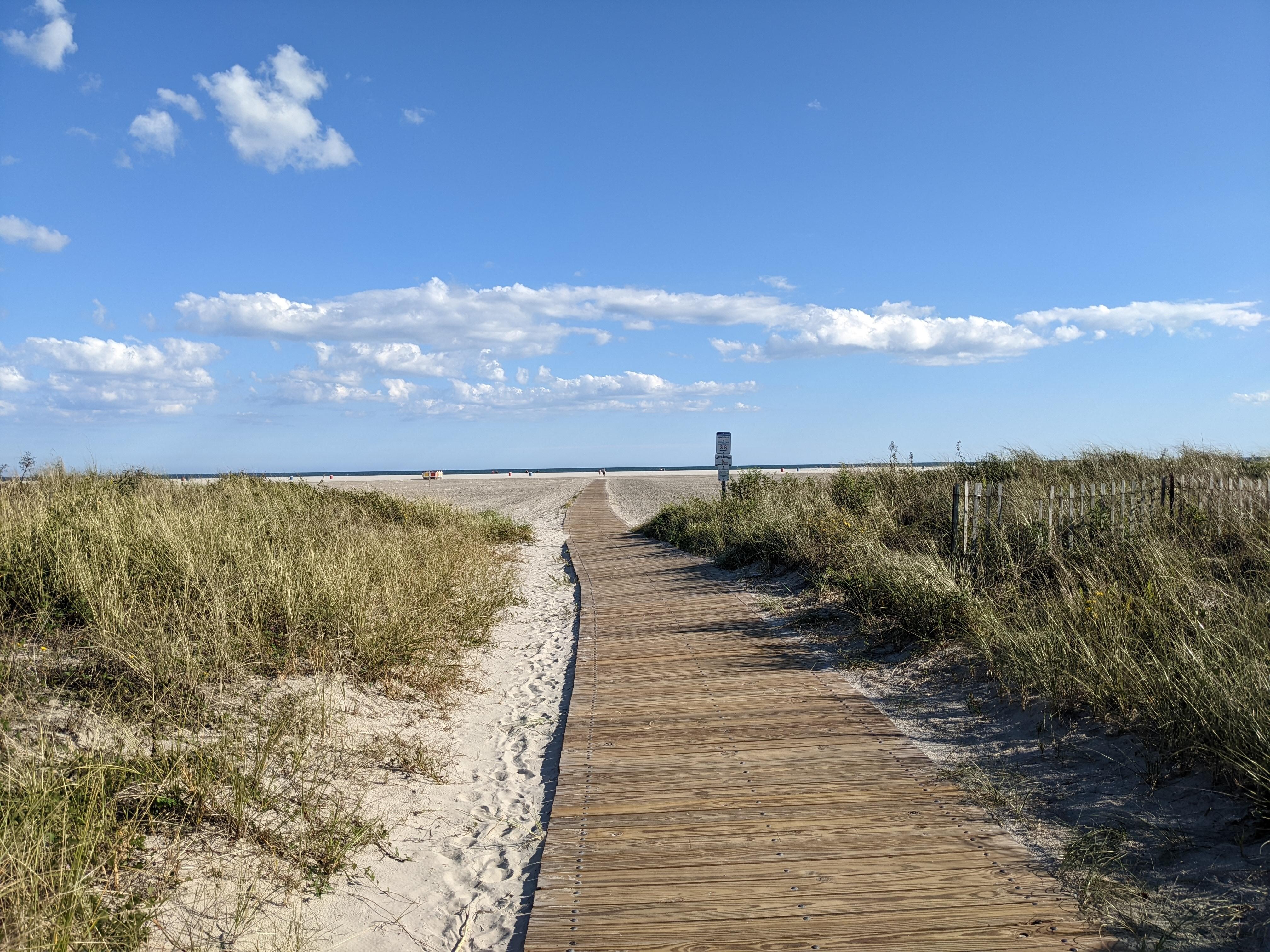 Wooden walkways get you down to the beach easily