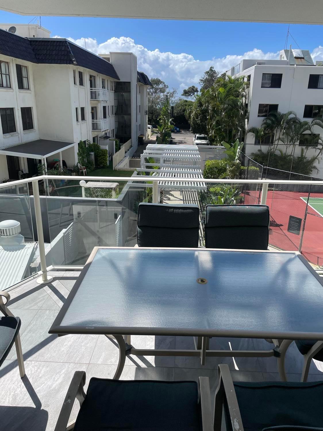 Looking from the unit to the beach.