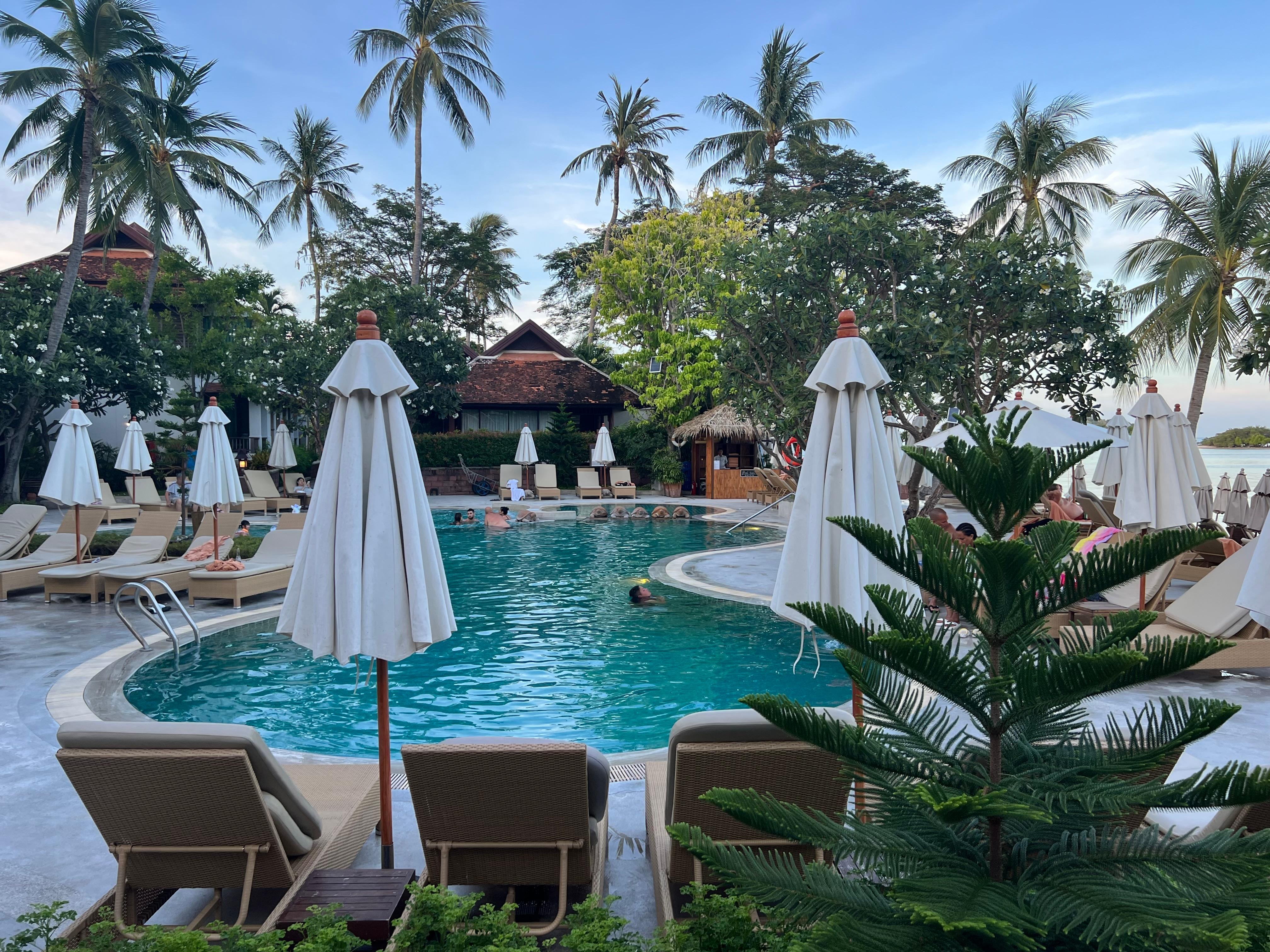 Beachside pool