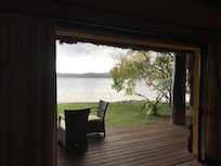 La plage vue de la chambre