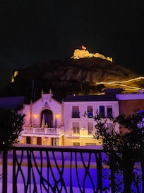 Romantic nights, with view from the hotel roof terrace.