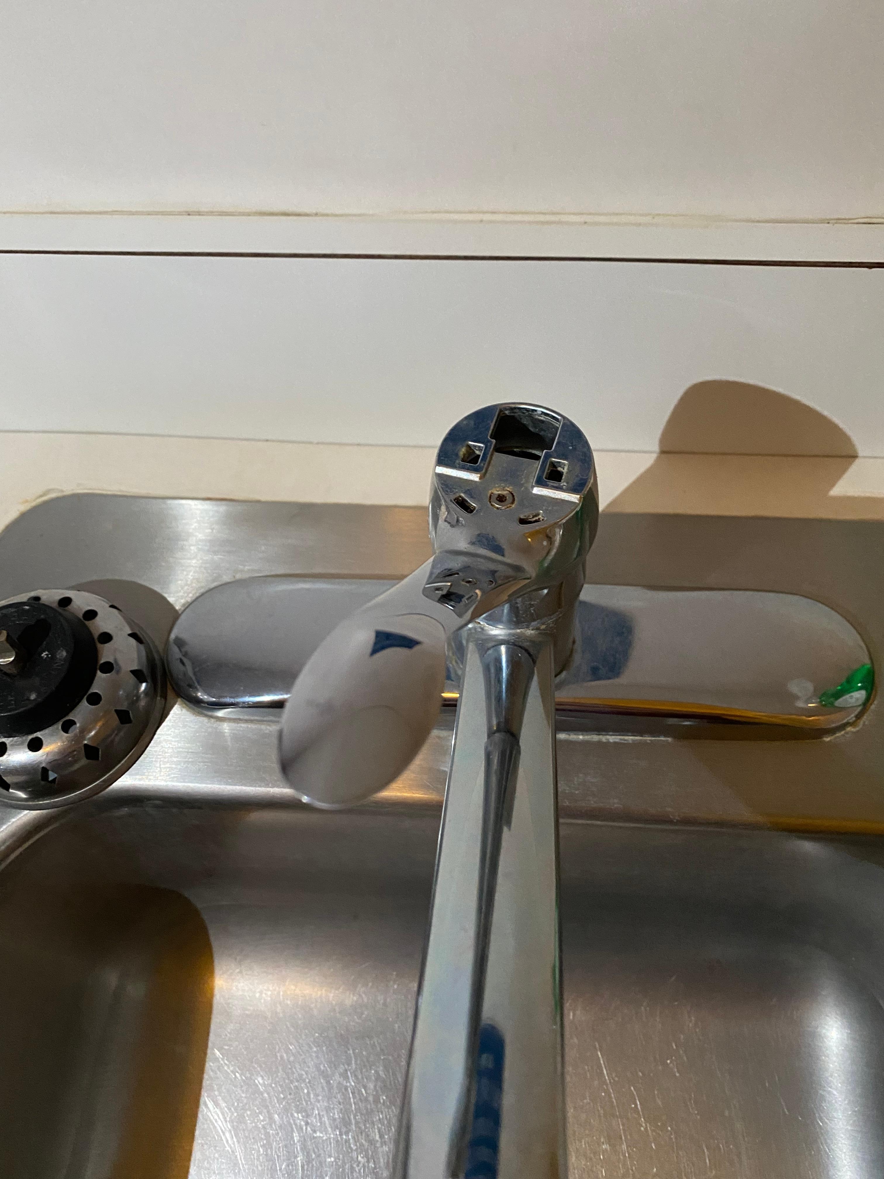 Broken kitchenette faucet