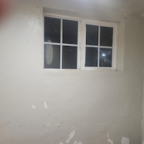 No curtains in the bathroom.