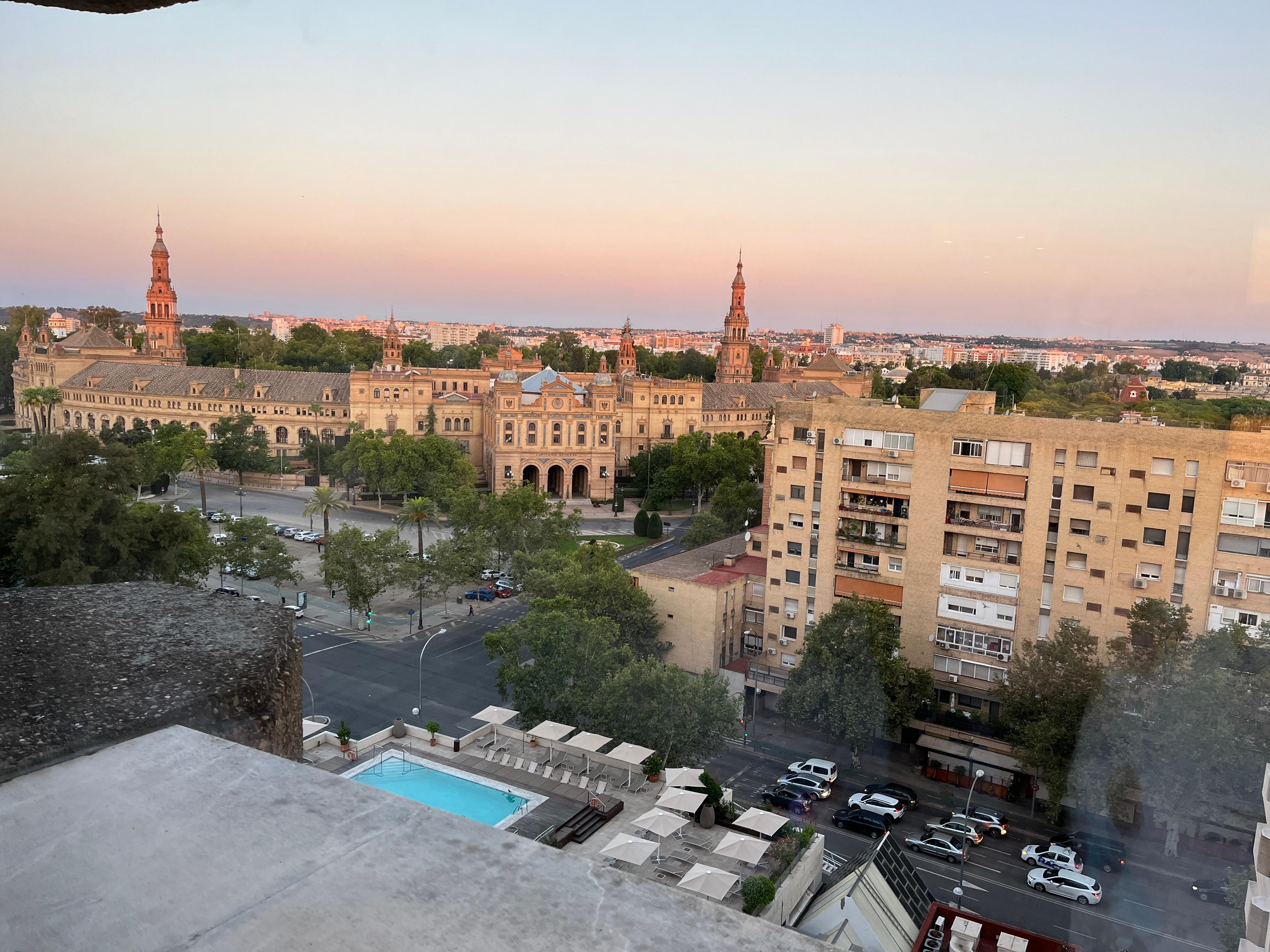 View of Plaza de Espana from our room