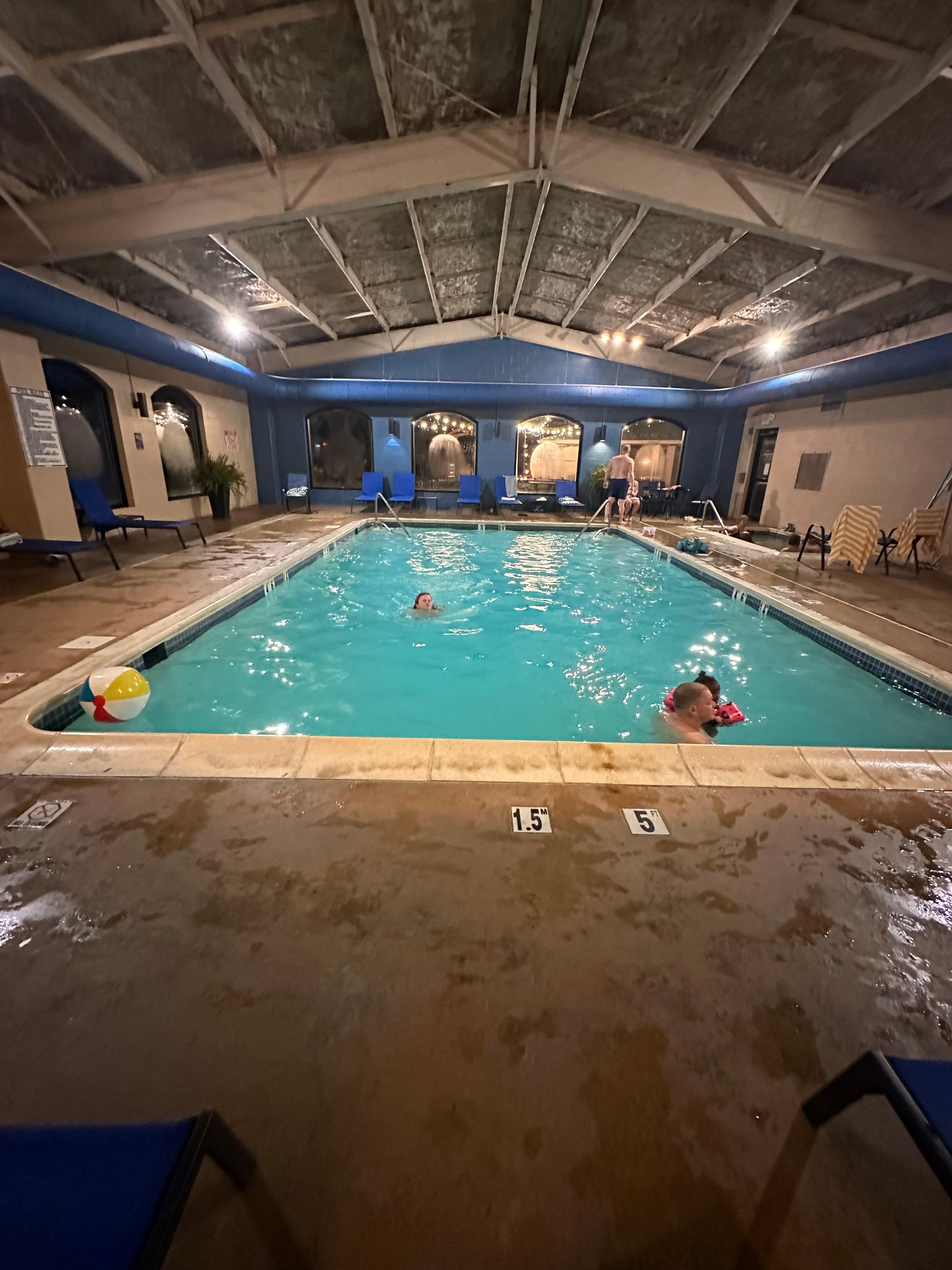 Pool and hot tub area 