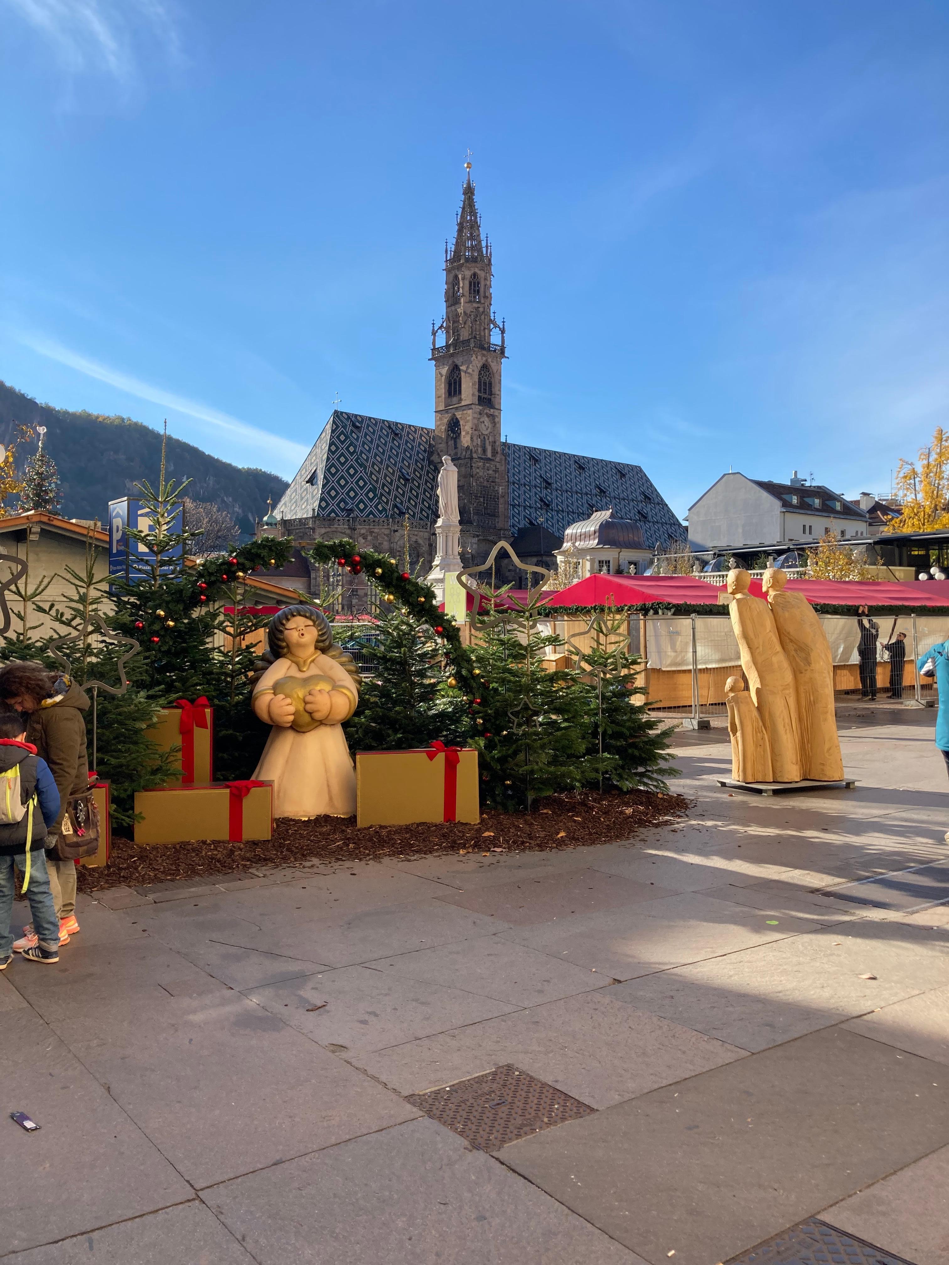 Main square just steps from Hotel Figl