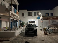 Cars were parked right outside of our door