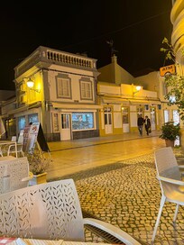 At night our view from one of the restaurants