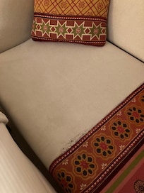 Sliten bäddsoffa