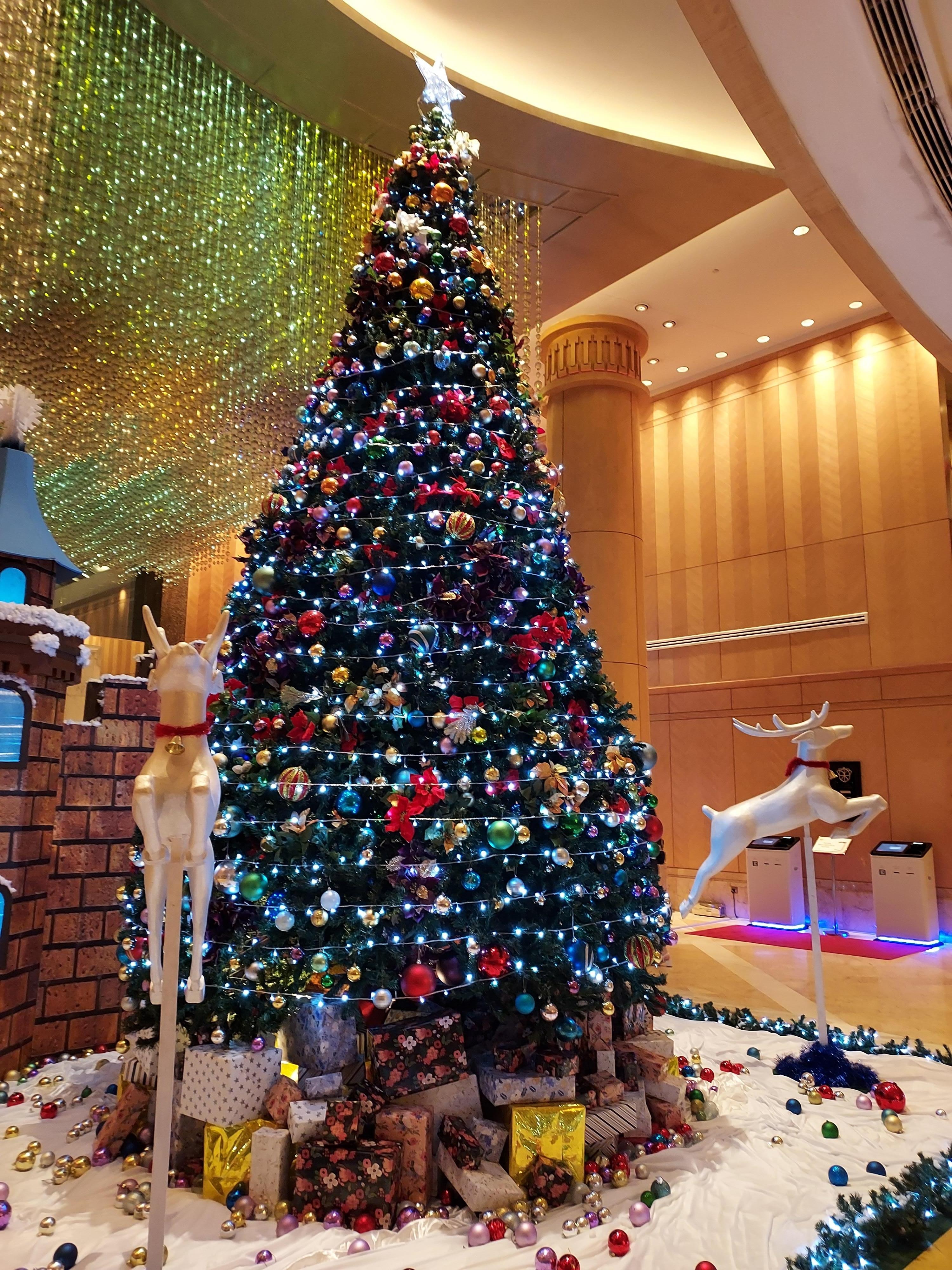 Xmas decoration in hotel lobby