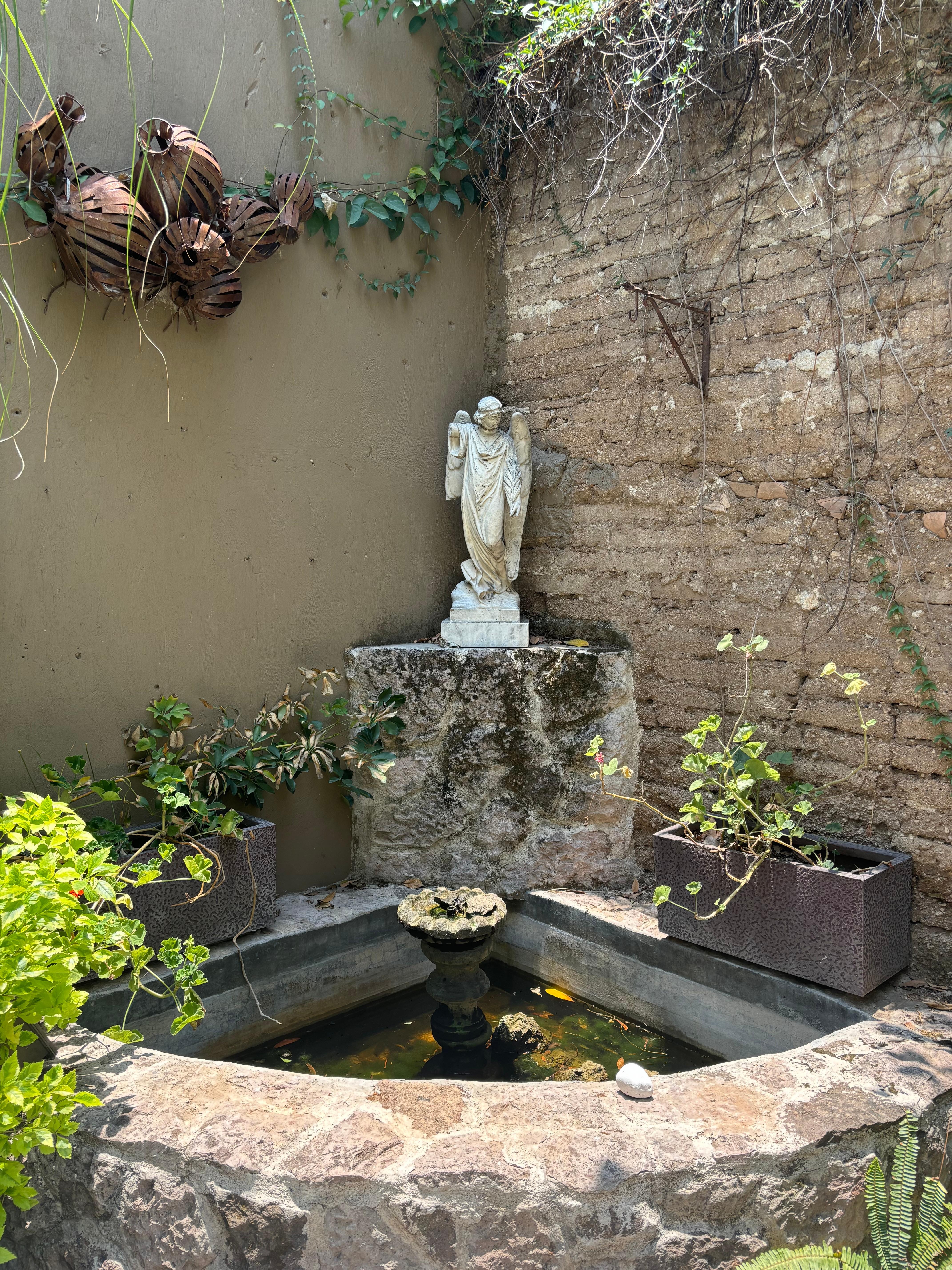 Fuente en la terrraza