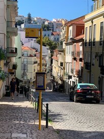 This is what you see when you leave the building, a beautiful street.