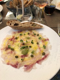 Petit en-cas gaspacho de poisson